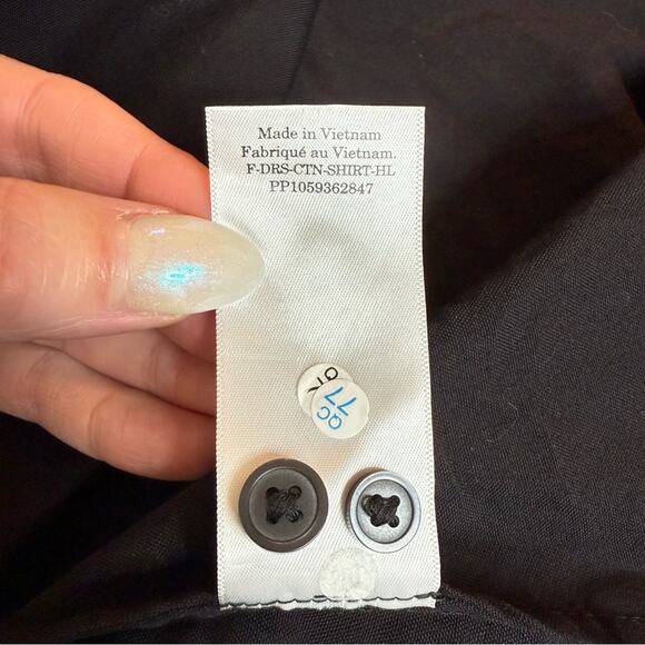 Everlane The Daytripper Shirt Dress Black XS NWT Button Front Pockets Short - Picture 9 of 10